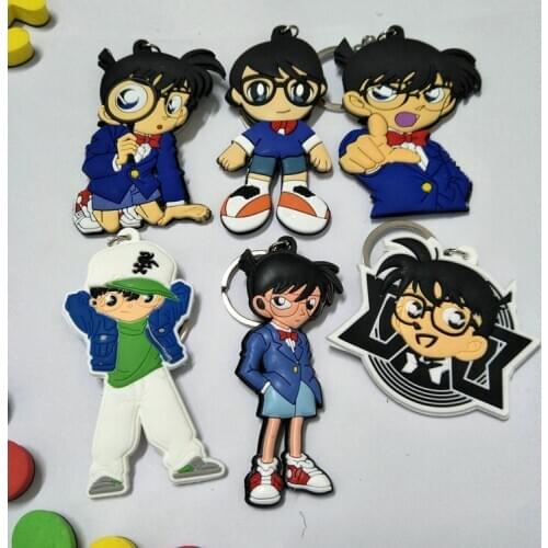 Detective Conan Anime Key Chain PVC Figure Keyring Toys Keychain Keyholder Birthday Gift NEW
