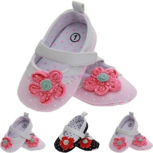 DHL 200pair Summer Baby Girls Flower Shoes Soft Sole Toddler Crib Shoes First Walkers
