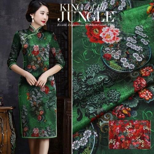 Drape stretch silk satin fabric summer breathable dress pajamas fabric meter soft chinese silk fabric wholesale silk cloth