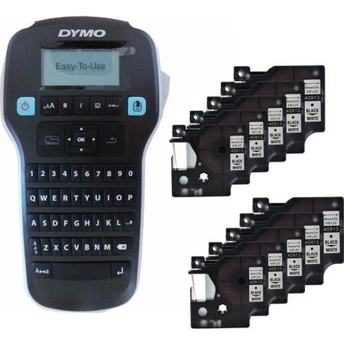 Dymo LM160 Label Printers plus 10pcs 9mm black on white 40913 Label tapes Ribbon Cassette Cartidge for Dymo 160 Label Machine