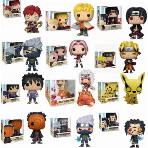 Funko Uzumaki Uchiha Sasuke Kyuubi Wood Leaf Country of Fire Action Figure 10 Cm Collection Model PVC Action Figure Kids Toys