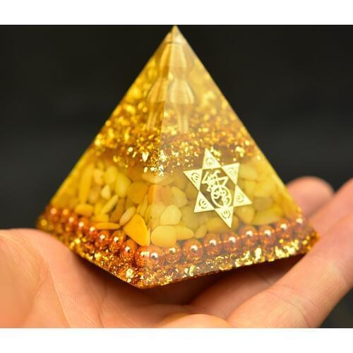 Aura Orgone Energy Converter Orgonite Pyramid Chakra Quartz Soothe The Soul Aventurine Resin Cube EMF Protection Healing