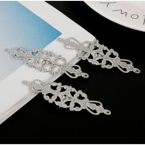 10pcs/lot Crown Filigree Wraps Flower Connectors Metal Craft Gift Decoration DIY Jewelry Making