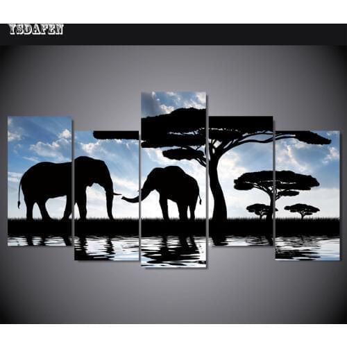 HD Printed Painting Canvas Printing Elephant painting Room decor print poster picture canvas Framed Art HG-156