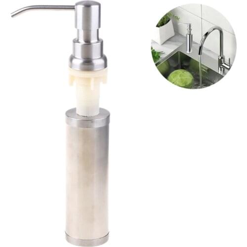 Stainless Steel Countertop Dish Soap Dispenser Built in Soap Dispenser for Kitchen Soap Dispenser Sink Replacement