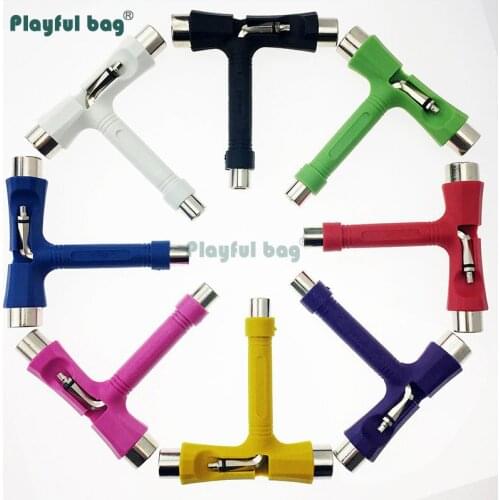 Playful Bag Skateboard wrench Multi-functional T-shape tool Skateboard Longboard tool wrench AMA47