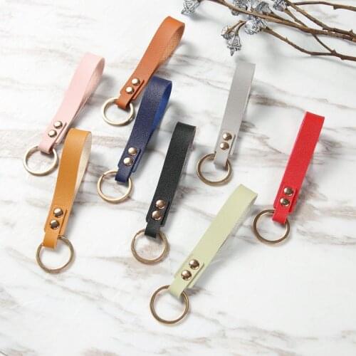 Real Cow Genuine Leather KeyChain Women Men Key Chains for Key Rings Holder Purse Pendant Bag Accessories Keychain Gifts K2458