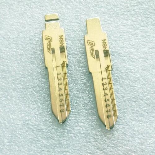 NSN11 06# Car key blade with Engrave Line Key Scale Shearing Teeth Blank