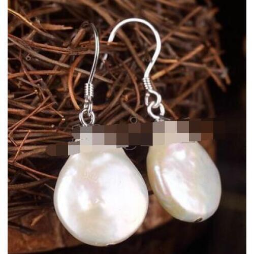 Wholesale price ^^^ Beauty a Pair of 10-9 mm AAA Genuine Natural South Sea Pearl Earring