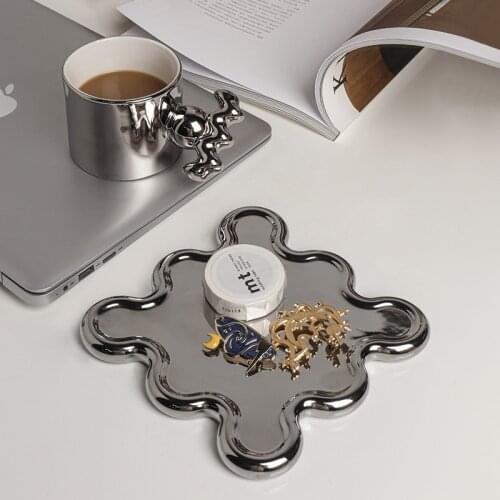 Memphis-style Mugs Coffee Cups Gift Boxes Gift Sets Ceramic Mugs for Couples Cute Coffee Mugs and Cups with Tray Cool