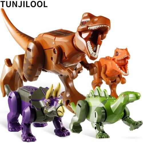 Transformer Dinosaurs Robot Dragon Warrior Mech Single-Piece Tyrannosaurus Dragon Stegosaurus Simulation Model Toy
