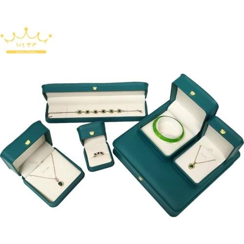 Luxury PU Leather Ring Box Pendant Necklace Gift Packing Jewelry Display Organizer Case Organizador De Joyas