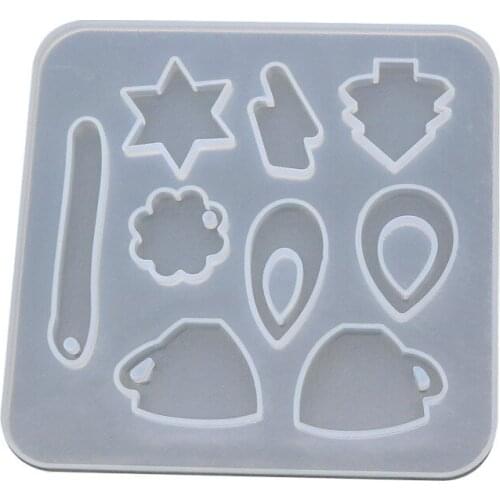 DIY Crystal Epoxy Mold New Product Geometric Earring Pendant Making Model Silicone Jewelry Jewelry Set