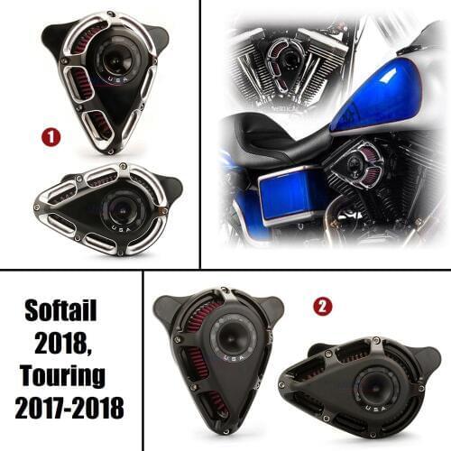 Pm triangle air intake kit for harley softail 2018 Touring model FLHX FLHR FLHT FLHXS CVO 107 114 117 engine 2017-2020 Rotatable