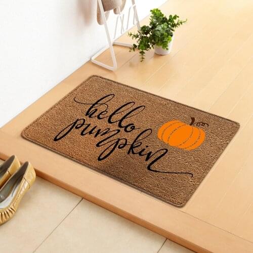 Halloween Decorations Doormat Blanket Living Room Bathroom Pumpkin Welcome Mat Front Door Decorations Halloween Decor Mat