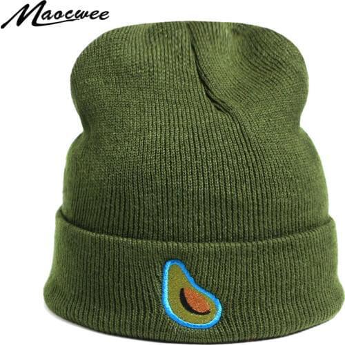 Avocado Knitted Beanie Hat In Autumn And Winter For Men And Women Cap Street Personality Beanies Hats Like Fresh Air Caps