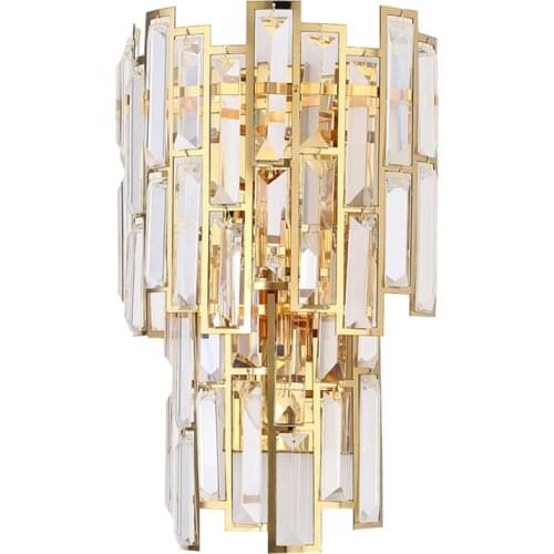 High quality Bedroom Bedside Lamp Post Modern Living Room Background Wall Lamp Corridor Aisle LED Gorgeous Crystal Wall Lamp