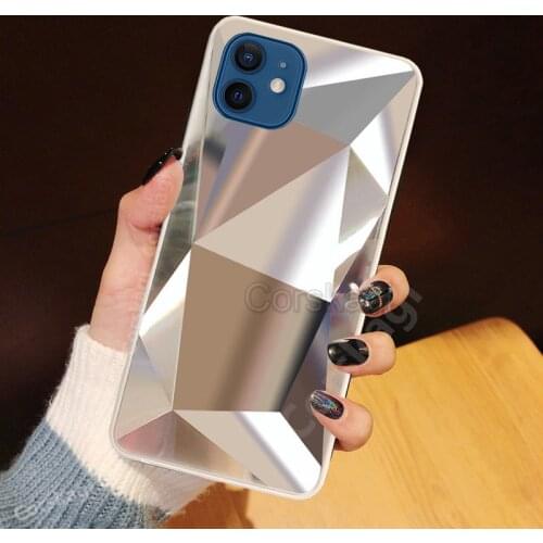3D Diamond Mirror Case for Apple iphone 11 12 Pro Max mini 7 8 6 6S Plus XR X XS