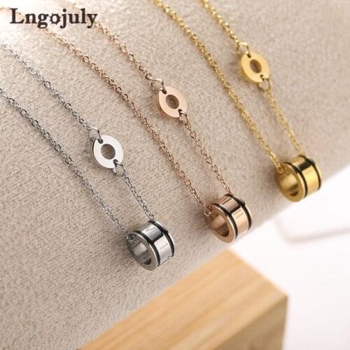 Hot Sale Women Necklaces Titanium Steel Pendant Necklaces For Women Anniversary Engagement Wedding Party Necklace Jewelry Gift