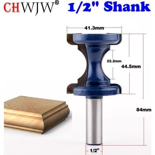 1PC 1/2" Shank High Quality Large Bullnose & Bead Router Bit Column Face & Chair Rail Molding Woodworking Tool