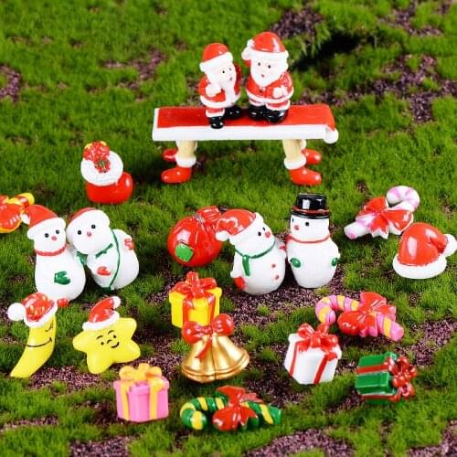 1Piece 29mm X 16mm Resin Ornaments Decorations White Christmas Snowman White Socks Star Presents Dumbbell Walking Stick Stool