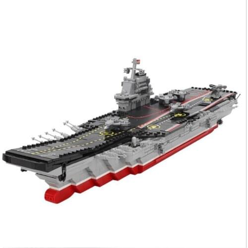 1379Pcs Chinese Aircraft 001A Carrier 1:525 Military Series Collection Military Building Blocks Fighters Weapons Bricks Toys Gif