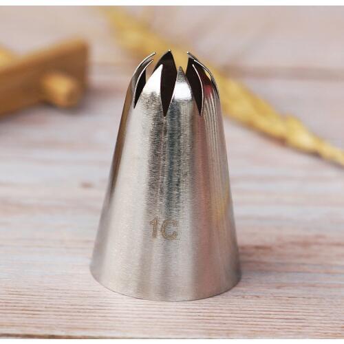 #1C Piping Nozzle Decoration Icing Tips Large Size Cream Flower Rose Nozzles Cookies Baking Tool Cake Cupcake Decor