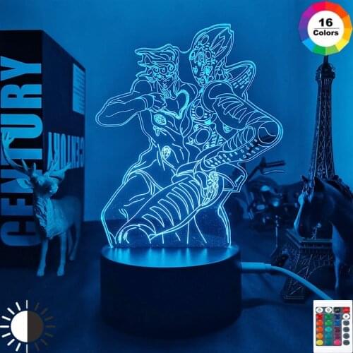 3d Lamp Anime JoJo Bizarre Adventure for Bedroom Decor Light Birthday Gift for Him JoJos Bizarre Adventure Led Light Manga
