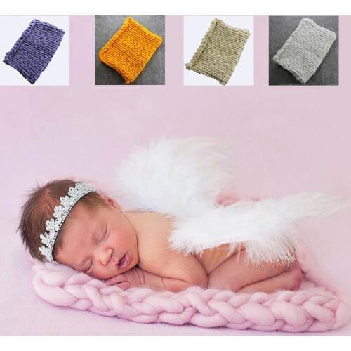 40*50 New Knitted Blanket Basket Stuffer Filler Baby Blanket Photo Prop Newborn Baby Photography Props Accessories