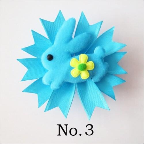 50 BLESSING Girl Popular 4.5" Fairy Hair Bow Clip Rabbit Sunflower Spring Baby