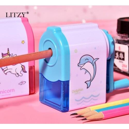 Creative Cute Cartoon Unicorn Whale Automatic Pencil Sharpener Students Learn Stationery Childrens Pencil Sharpener