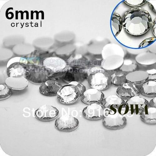 Free Shipping 500pcs/bag SS30 Size 6mm Crystal Color Resin Flatback beads,Nail Art beads,DIY Wedding Decoration