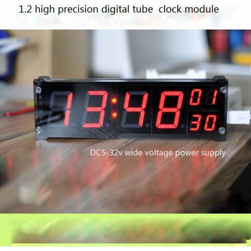 1.2 inches large digital led display clock precision clock module led luminous electronic clock with temperature alarm clock