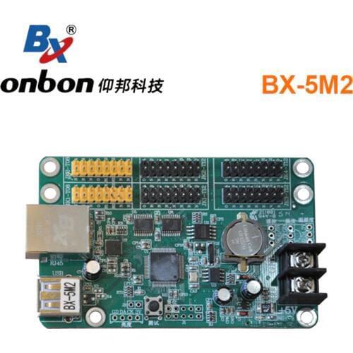 BX-5M2 LAN port and USB dual communication mode led sign controller for single and dual color led lintel screen