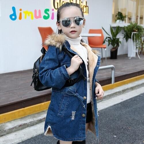 DIMUSI Denim Jackets For Girls