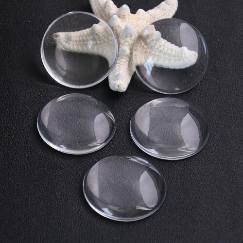 2-30pcs 10 Styles Square 8-40mm Clear Cameo Glass Cabochons Tray Pendant Cover Clear Glass Pendant