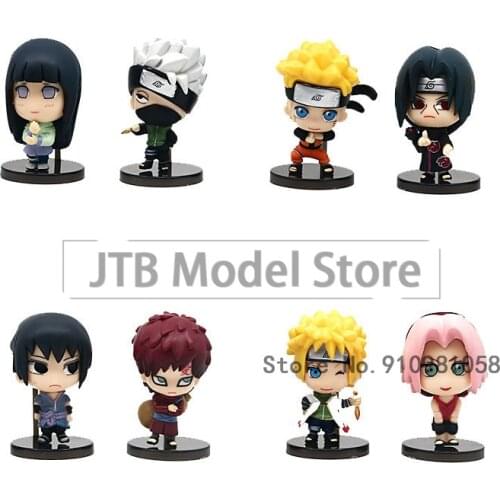 Naruto Figure Anime Figurine Action Q Version PVC 3 Inch Model Desktop Collection Hatake Kakashi Figma Statue Gift Toys For Kids