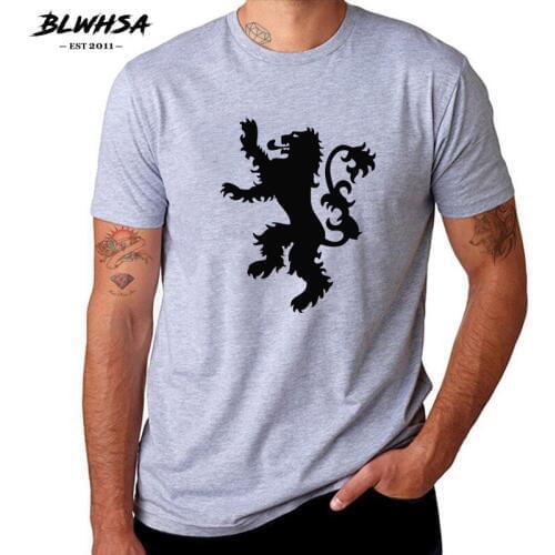 BLWHSA The Game Short Sleeve Men T-Shirt House Lannister of Casterly Rock Top Tee Fashion Tshirt For Men Size XS-2XL