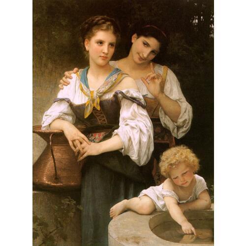 Handmade Oil painting reproduction The Secret by William Bouguereau