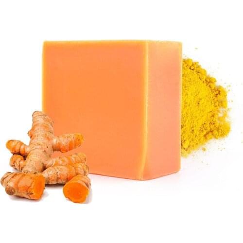 Turmeric Soap Herbal Natural Scrub Cleaning Nourishing Oil-Control Whitening Acne Treatment Mite Removal Face Soap Skin Care