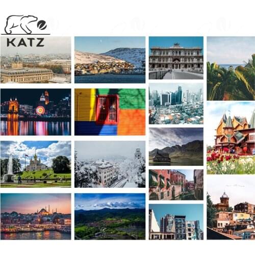 City Building Scenery Handmade Diy Diamond Painting Cross Stitch Kits Rainforest Light Picture Diamond Embroidery Home Decor