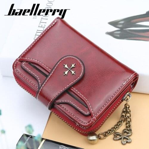 Wholesale Baellerry Wallet Women Genuine Leather Wallets Female Hasp Luxury Coin Purse 50PCS/lot