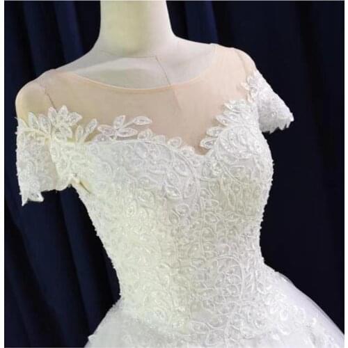 Real Price Wedding Dress Lace Ball Gown Wedding Dress With Sleeves Plus Size African Wedding Gowns 2019 Vestido De Noiva