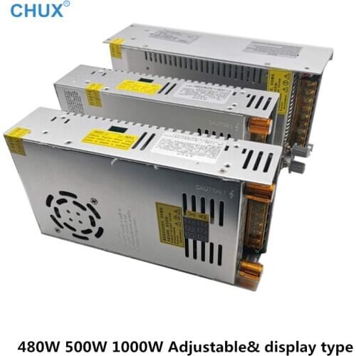 480w 500w 1000w Adjustable Switching Power Supply Digital display 5V 12v 24v 30V 48v AC -DC Converter 80v 120v 220V LED Power