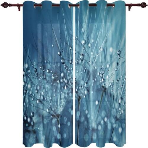Patio Curtain Dandelion Dewdrop Seeds Indoor Living Room Bedroom Kitchen Outdoor Drape For Porch Gazebo Pergola Canopy Beach