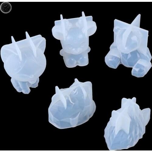 Bear Silicone Mold For Cake Candle Decoration Handmade 3D Animal Chocolate Figures Polymer Clay Silicone Form Concrete