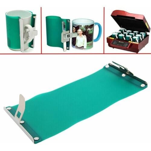 3D Sublimation Silicone Mug Wrap Green Heat Press 11OZ Mugs For Printing Mug Clamp Fixture Heat-resistant Cup M4Y7