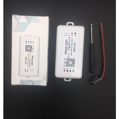 SP108E LED SPI Wifi pixel IC Controller by smart phone APP For WS2812B WS2813 SK9822 SK6812 RGBW APA102 LPD8806 Strip DC5-24V