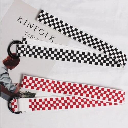 Styles Casual Canvas Belt Letter Printed Long Waist Strap Black White Harajuku Trouser Female Teenager Belts BY01
