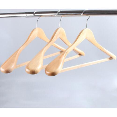 2pcs/lot wooden hangers for clothes rack wood coat suit hanger 45cm